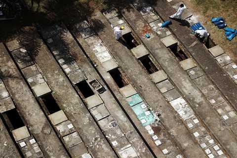 Overflowing Brazil cemetery digs up 1,000 skeletons to make room for more Covid victims as deaths..