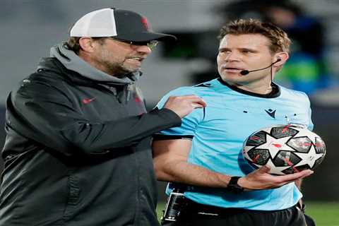 Jurgen Klopp blasts ref as Liverpool boss accuses Felix Brych of making ‘personal’ decisions..