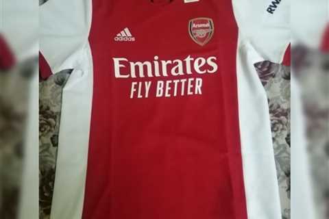 Arsenal 2021-22 adidas home kit ‘leaked’ with navy stripes on collar… but fans say it is just an..