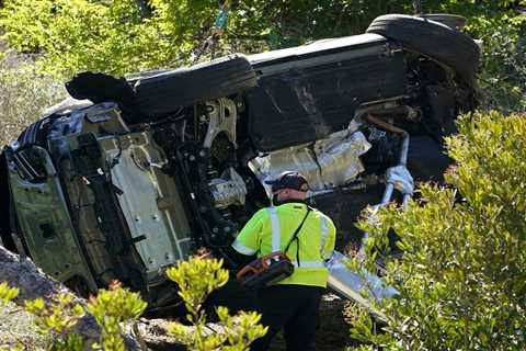 Tiger Woods WON’T be charged over crash caused by speeding at 87mph – almost double limit – with..