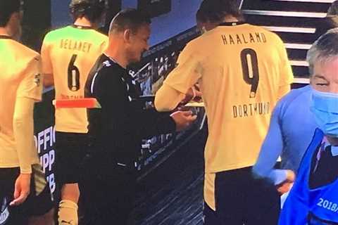 Linesman who asked Erling Haaland to sign his yellow card set to auction it off to raise money for..