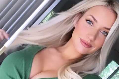 Paige Spiranac stuns in low-cut top and promises to wear green all week during Masters at Augusta