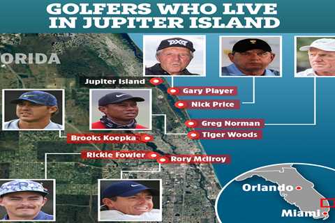 Golf stars Woods, McIlroy, Fowler and Norman all own luxury mansions in tax-haven Jupiter Island..