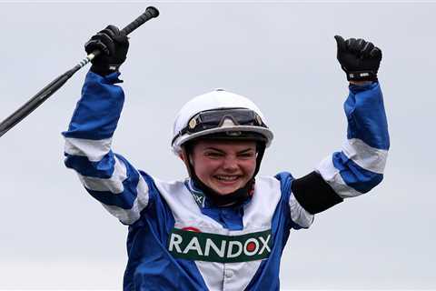 Jockey Megan Nicholls enjoys biggest ever winner for dad Paul Nicholls at Aintree Grand National..