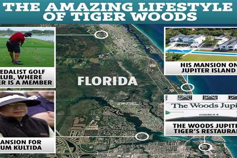 Amazing lifestyle of Tiger Woods, who lives in a £41m Florida mansion and practices at £100k..