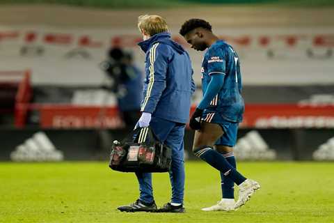 Arsenal facing huge injury crisis ahead of Slavia Prague clash with Bukayo Saka injured and Tierney ..