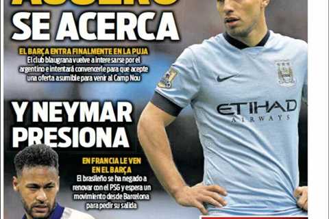 Barcelona set to step up Sergio Aguero free transfer chase as Chelsea, Arsenal and Juventus target..