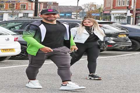 Sergio Aguero takes girlfriend Sofia to lunch in Cheshire with Man City star’s agent in Barcelona..