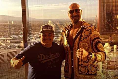 Topless Tyson Fury shows off lean body by hotel pool as he trains and ‘lives like rockstar’ ahead..