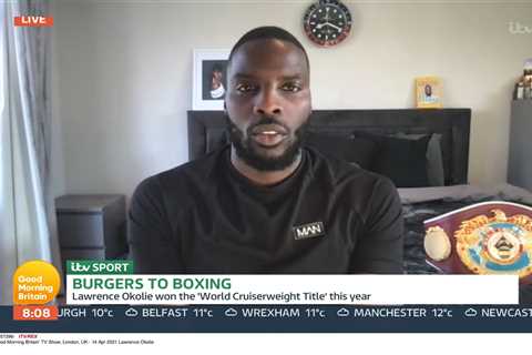 Lawrence Okolie responds to eagle-eyed Good Morning Britain viewers who spotted boxer’s clock is..