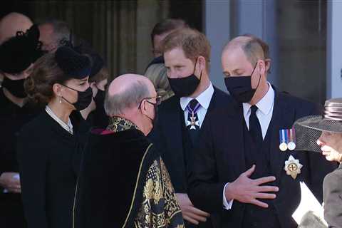 Kate Middleton acts as peacemaker as Prince Harry &amp; William share private chat as they leave..