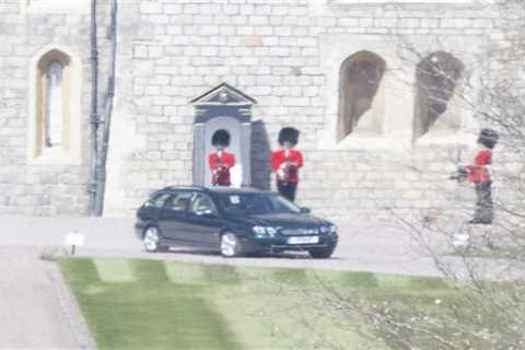 Queen’s car seen leaving Windsor Castle after Philip’s funeral as Royal Family continues to mourn