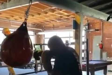 Hear the terrifying power of Mike Tyson’s punches as leaked footage shows Iron Mike before his Roy..