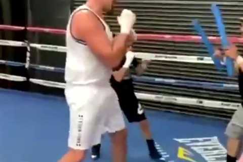 Tyson Fury ‘living the dream’ as Brit heavyweight chills in sunglasses and gold robe in Vegas..