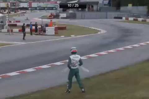 Go Kart star Luca Corberi banned for 15 YEARS after throwing bumper at rival going at top speed..