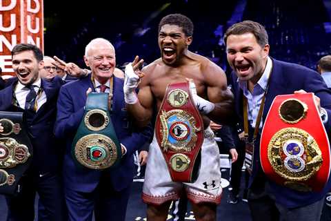 Anthony Joshua says ‘real hustler’ Barry Hearn ‘opened his door for me and my family’ in tribute..