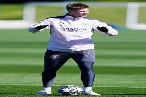 Man City handed huge EFL Cup final boost with Kevin De Bruyne and Sergio Aguero back in training..