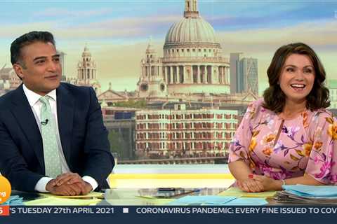 Good Morning Britain crew member wanders on set in live TV blunder leaving presenters Susanna Reid..