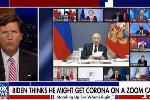 Tucker Carlson rips Biden for wearing mask on Zoom call as host suggest president is scared of..