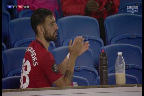 Bruno Fernandes drinks milk in Man Utd dressing room, on the bench and at home and jokes ‘it’s the..