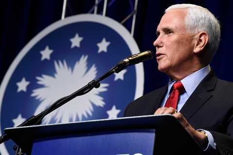 Pence, in his first speech since leaving office, speaks fondly of Trump.