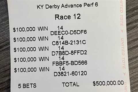 Kentucky Derby punter places first part of ‘biggest bet ever’ as he stakes $500,000 on favourite..