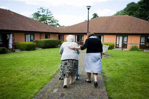 Elderly care home residents finally allowed to go for a walk and visit families