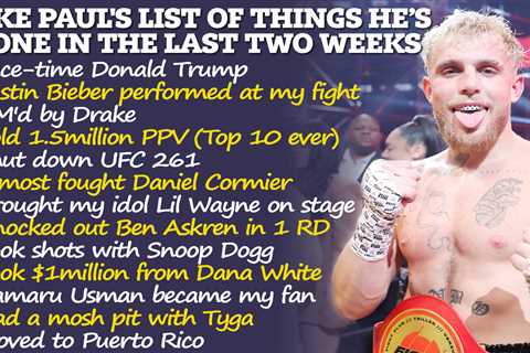 Jake Paul reveals 13-long list of things he’s done in two weeks including ‘shutting down UFC’ and..