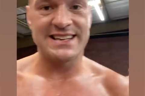 Tyson Fury vows to ‘f***ing smash’ Anthony Joshua as he steps up training before holding machine..