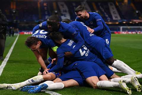 Inside Chelsea dressing room as Blues celebrate reaching Champions League final as fans party..