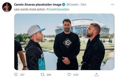 Billy Joe Saunders mocks Canelo Alvarez’s failed drugs test as Eddie Hearn confirms fight is ON..