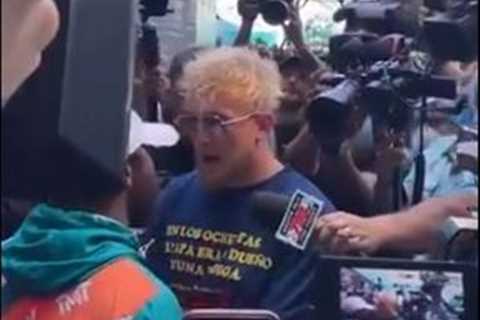 Jake Paul claims Floyd Mayweather’s bodyguard punched him in eye at presser for Money’s clash with..