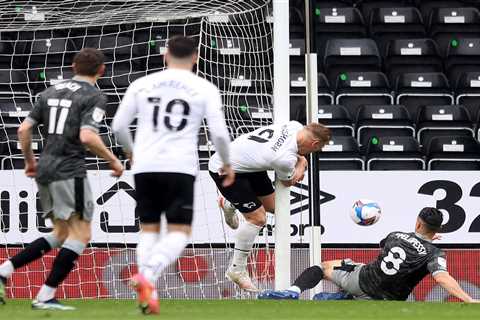 Watch Derby striker’s sickening collision with post as Waghorn smashes upright in huge Championship ..