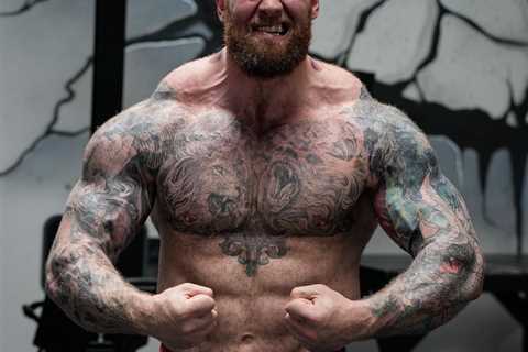 Hafthor Bjornsson shows dramatic body transformation with huge weight loss and bulging muscles..