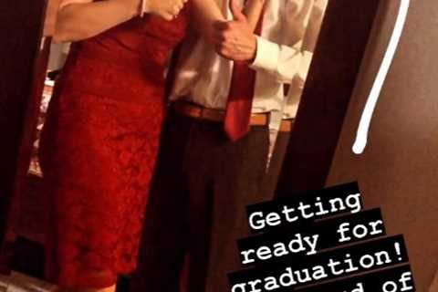 Jill Duggar wears sexy red lace mini dress for husband Derick Dillard’s law school graduation amid..