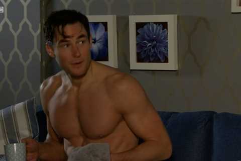 EastEnders viewers swoon as Sharon’s brother Zack strips down for shower and shows off abs of steel