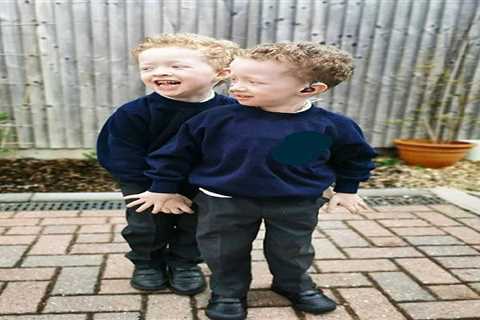 Brave five-year-old boy who overcame Covid and rare cancer spends first day at school with twin..