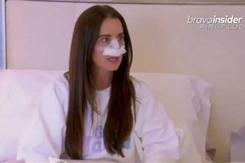 RHOBH’s Kyle Richards shows off her new nose after plastic surgery makeover in first clip from..