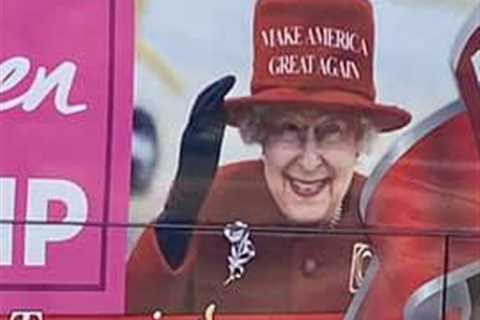 Buckingham Palace demands ‘Trump Train’ bus removes doctored image of Queen wearing MAGA hat and..