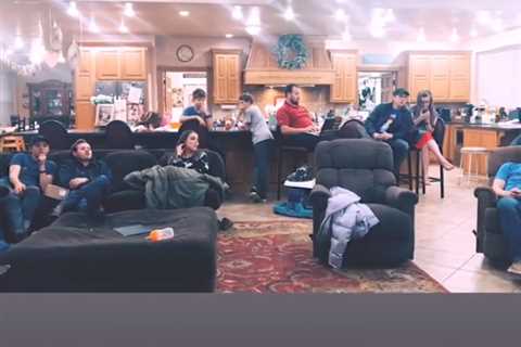 Josh Duggar looks fixated with his laptop at family event in sinister resurfaced video after his..