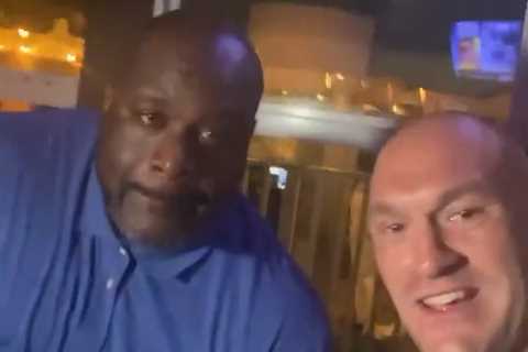 Tyson Fury meets up with Shaquille O’Neal in America as NBA legend says he ‘loves the Gypsies’