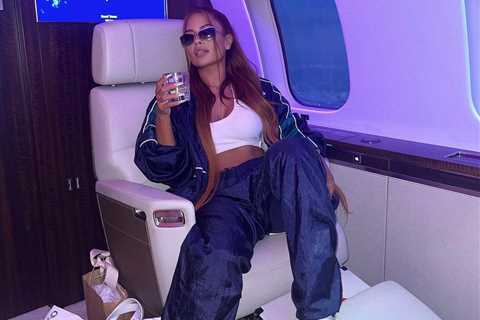 Kylie Jenner downs shots &amp; champagne on her $72M private jet on girls getaway for BFF Yris..