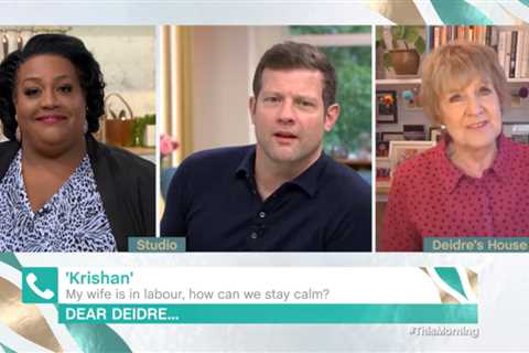 Shocked Dermot O’Leary tells This Morning fan ‘get off the phone’ as dad-to-be calls in while wife..