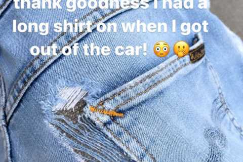 Phillip Schofield left red-faced as he rips a huge hole in the bum of his favourite jeans getting..