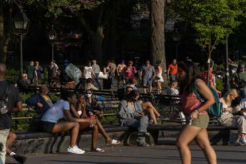 New York roars back to life as city’s bars and restaurants fully reopen and temperatures soar