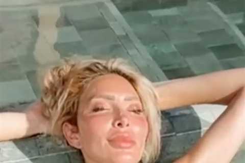 Teen Mom Farrah Abraham shows off major underboob in a tiny gold bikini while vacationing with..