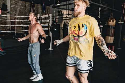 Jake and Logan Paul train together as YouTube brothers work up sweat on road run ahead of Floyd..