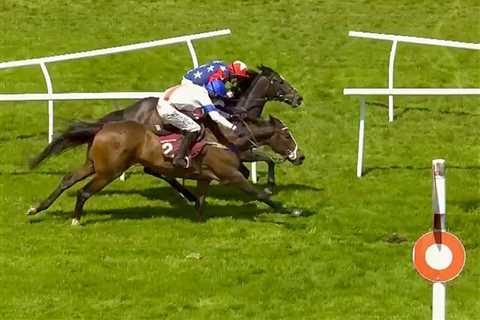 Dramatic photo finish raises eyebrows as punters joke they need microscope to separate first and..