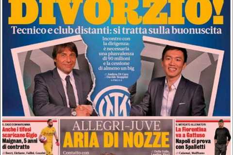 Antonio Conte set to QUIT Inter Milan within next 48 hours ‘after huge row over saving £86.5m and..