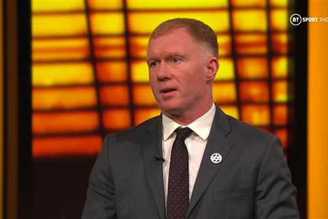 Man Utd legend Paul Scholes mocked after seeing all three of his Europa League pre-match..
